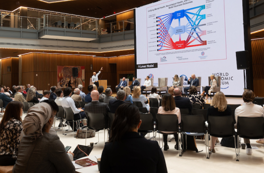 Speaking event with attendees